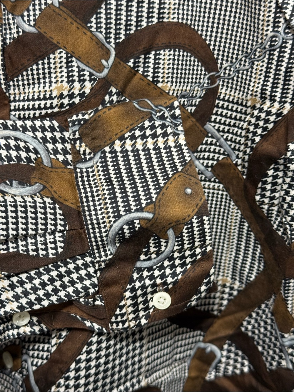🍄VINTAGE LAUREN Ralph Lauren Equestrian Themed Button-up Blouse - Picture 4 of 12
